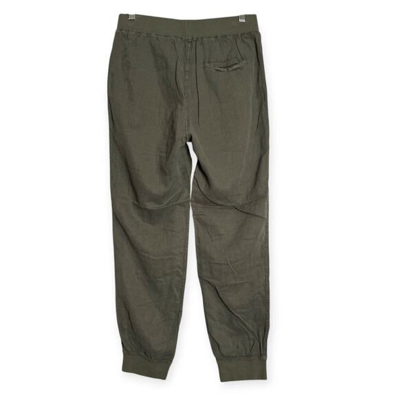 Faherty Arlie Day Pant SIZE M Surplus Green Linen Blend Pull-On Jogger - Picture 4 of 10